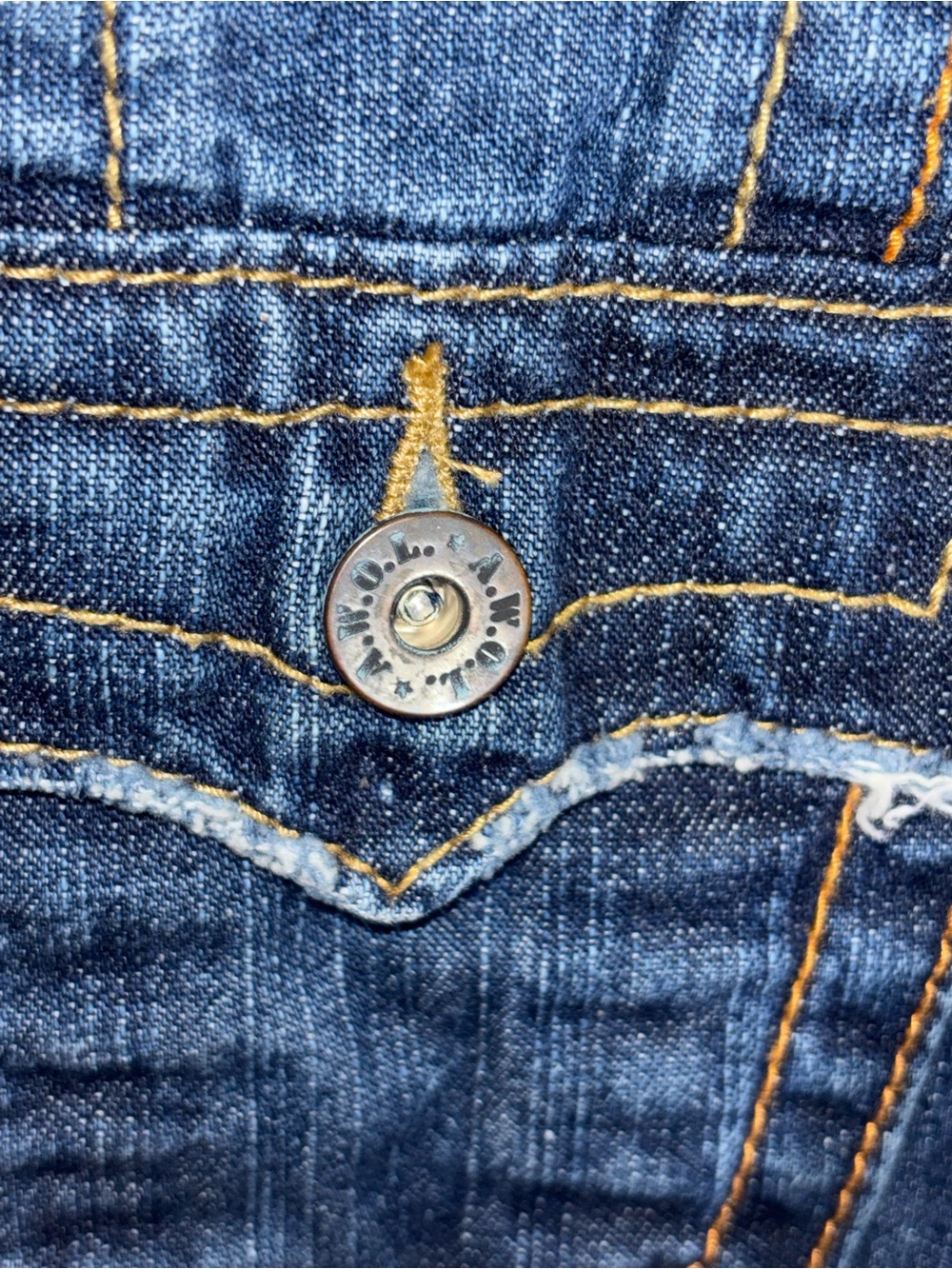 Vintage AWOL  80s Military Denim Jacket  Medium - Picture 9 of 11